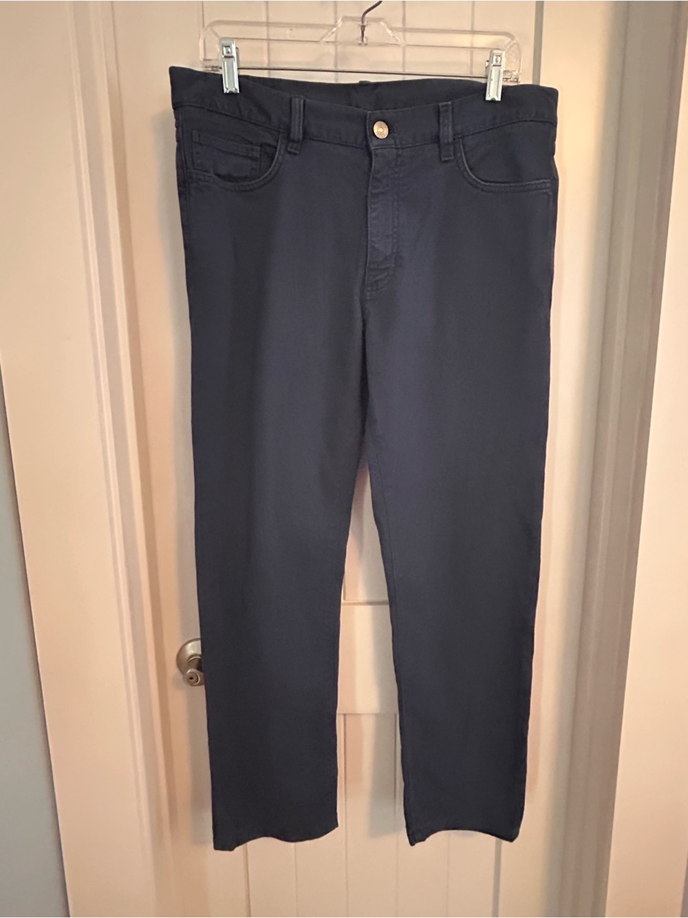 Ermenegildo Zegna Men's Navy Straight-Leg Pants Size 34